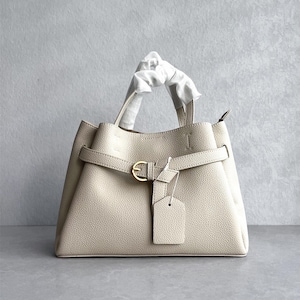 Minimal Top Handle, Genuine Leather Tote Bag, Classic Shoulder Bag