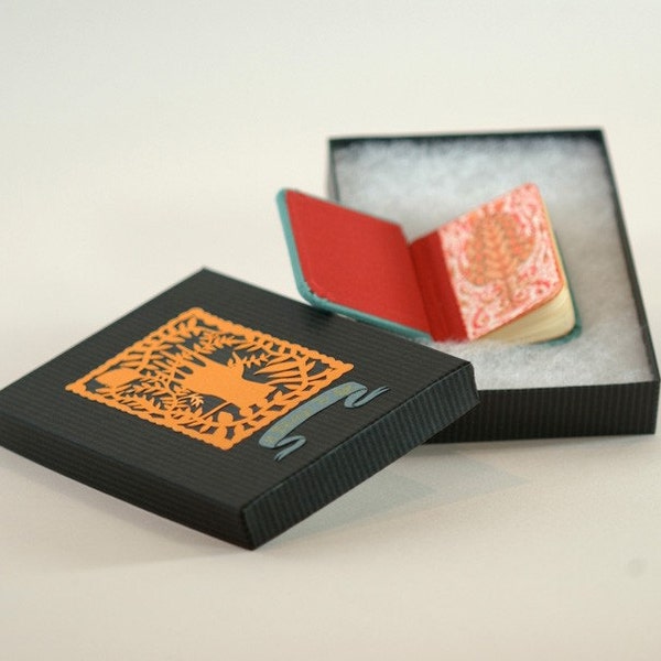 Miniature art book. One of a kind. With original drawings and a papercut. Collectible quality.