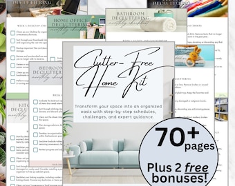 Decluttering Checklist Printable, Declutter Planner, Decluttering Cleaning Binder, Decluttering Ebook, Decluttering Printable Guidebook