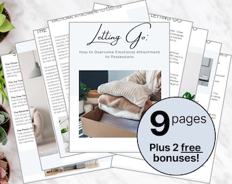 Decluttering ebook, Home Organization, Spring Cleaning, Decluttering Printable, Declutter Planner, Decluttering Binder, Emotional attachment