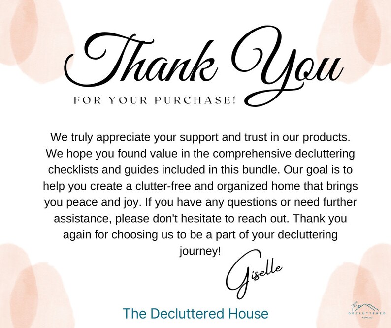 Decluttering Checklist Printable, Declutter Planner, Decluttering ...