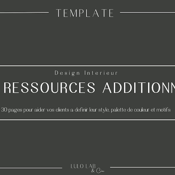Design Intérieur - Brief : Ressources Additionnelles