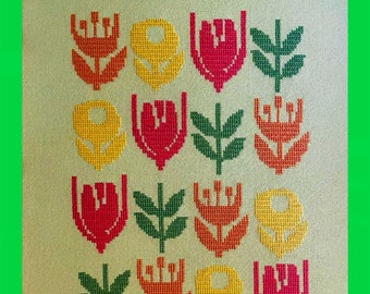 NORWEGIAN SPRING, PDF Download Counted Cross Stitch Chart/Pattern, needlework, embroidery, cross stitch, flower cross stitch, stepmother