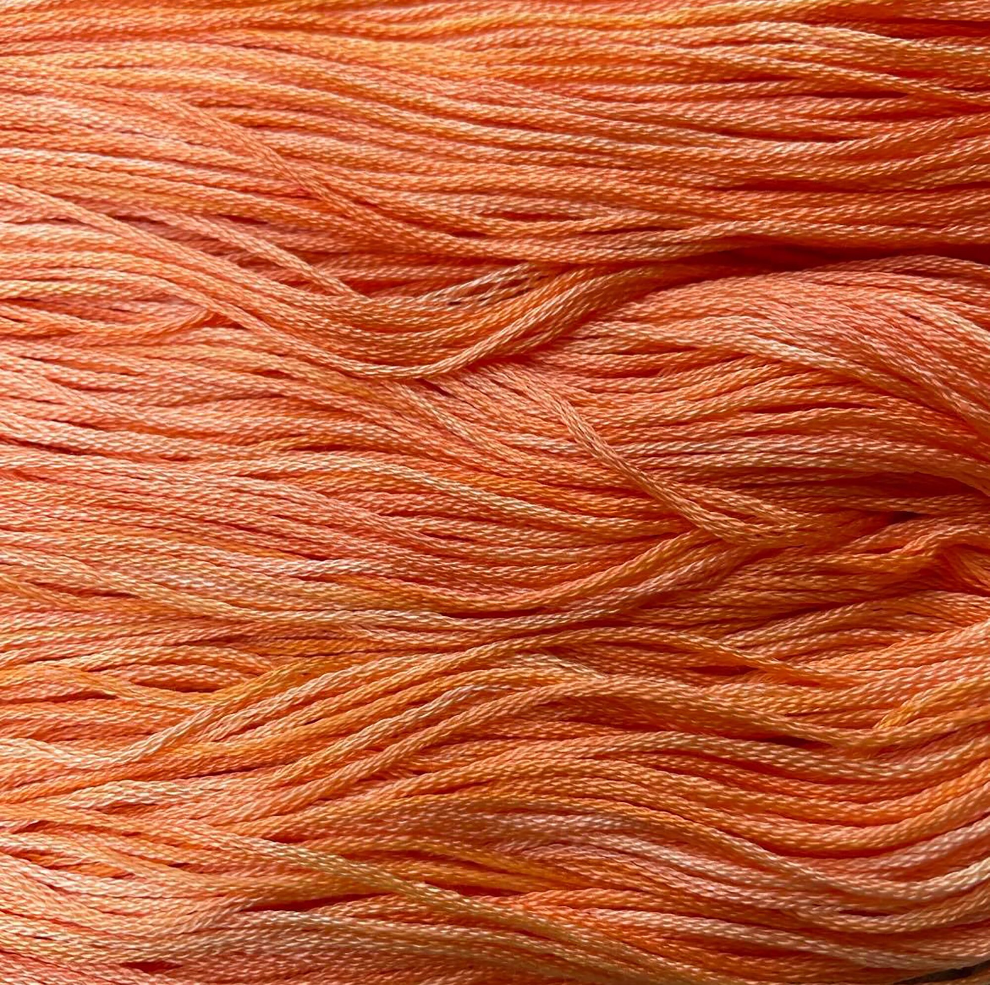 JACK & DIANE, hand dyed 6 strand cotton DMC embroidery floss, orange …