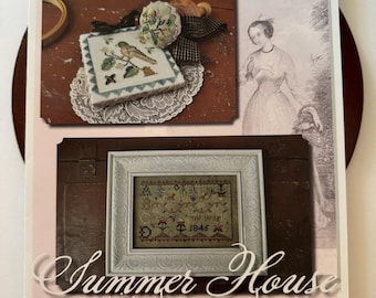Sarah Jane Grant 1845 Deconstructed, Summer House Stitche Works, Sampler, Birds, Darner, cross stitch chart, pattern, needlework