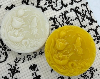 BUTTERFLY WAXER, Thread Waxer, Floss Waxer, Cross Stitch, Embroidery, Sewing, 100% Beeswax, Stitcher Gift