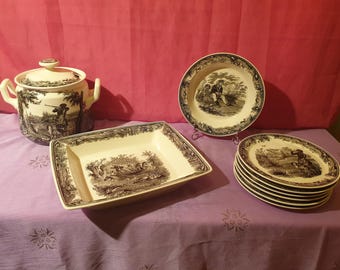 Artemis dinner service Villeroy & Boch Mettlach hunting decor