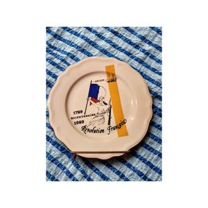 Large round dish Bicentenary French Revolution 1789 1989 Saint Amand Royal decoration limited edition Town of Seclin