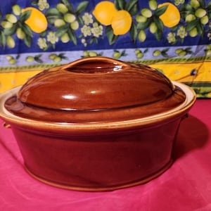 Large vintage brown pâté terrine for pâté or foie gras