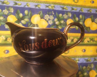 Vintage milk jug cream jug Nous Deux Made in Biarritz