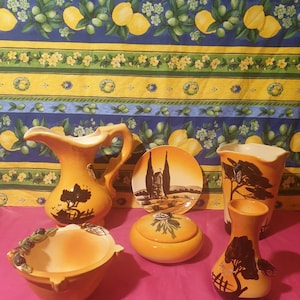 Vase aiguière boite bonbonnière mortier assiette décorative céramique Provence cigale