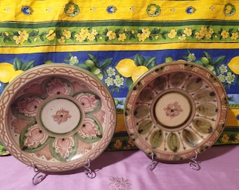 Vintage Moroccan Pottery Set of 2 Lamnara Salt Dishes