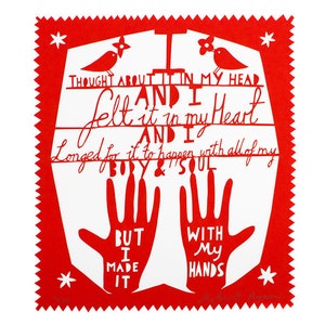 My Hands Red Limited Edition Lasercut