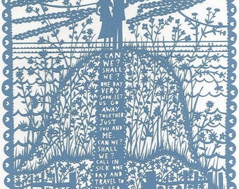 Can We Shall We Pale Blue Lasercut