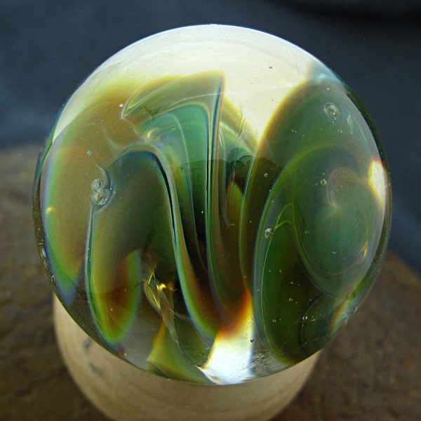 Lampwork Boro Marble -Caught Up- Handmade by Jason Powers SRA Jasio