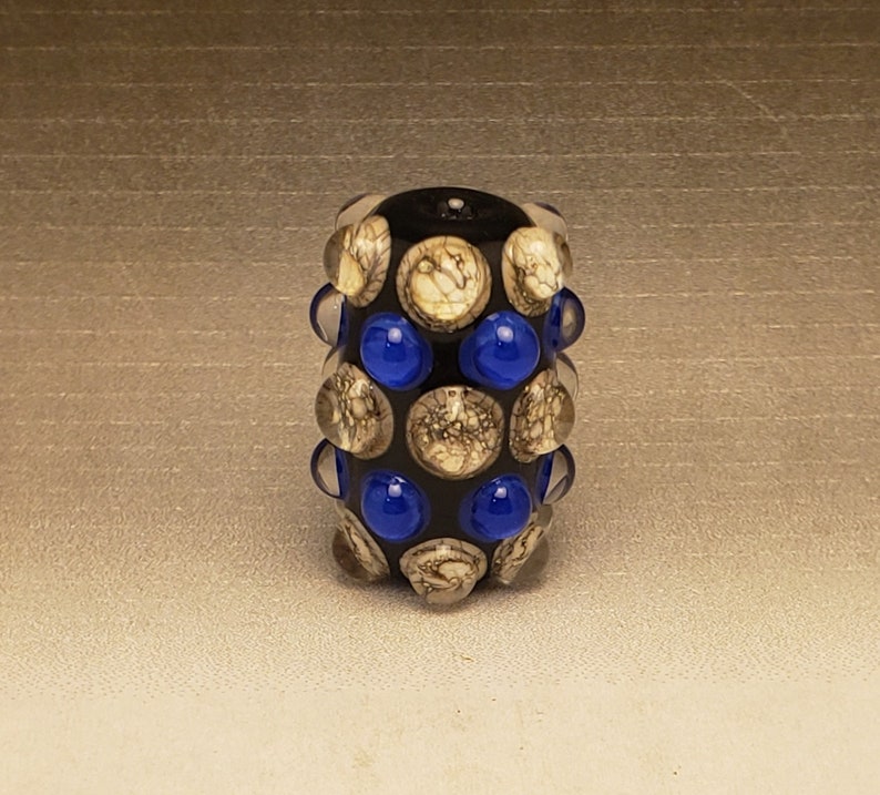 Handmade Lampwork Glass Dot Focal Bead by Jessica Powers SRA image 2