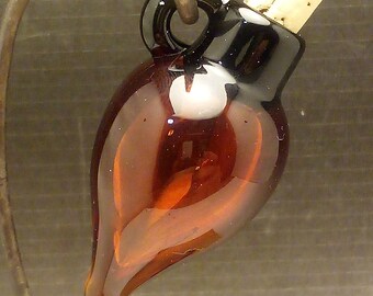 Handmade Lampwork Glass Focal Pendant Handblown Vessel by Jessica Powers SRA