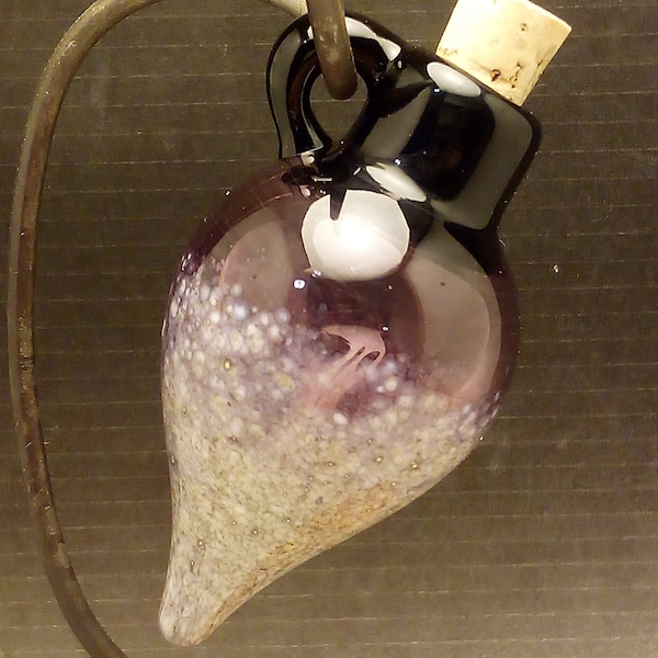 Handmade Lampwork Glass Frit Focal Pendant Handblown Vessel by Jessica Powers SRA