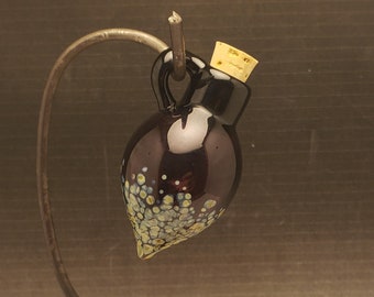 Handmade Lampwork Glass Frit Focal Pendant Handblown Vessel by Jessica Powers SRA