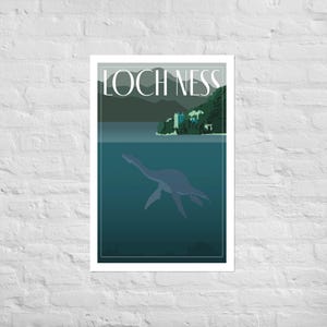 Loch Ness Monster Poster: Scotland Travel Art Print