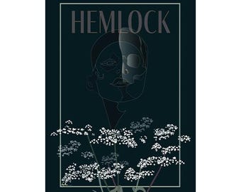 Hemlock Poisonous Plant Poster: Vintage Gothic Art Print (Digital Download)