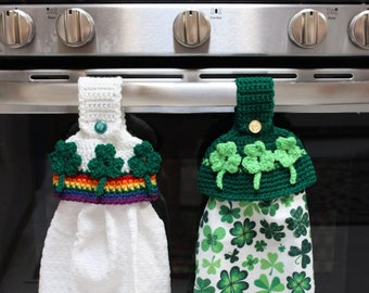Shamrock Towel Topper Crochet Pattern: St. Patrick's Day Decor (PDF Pattern)