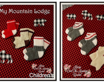Lumberjack Crochet Socks Pattern: All Sizes Ebook