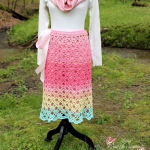 Lace Crochet Skirt Pattern: Shell Fan Stitch, Plus Sizes (PDF Pattern)