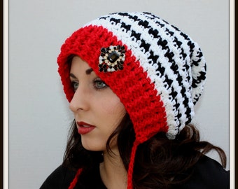 Crochet Slouch Hat Pattern: Houndstooth Collection (Child to XL)