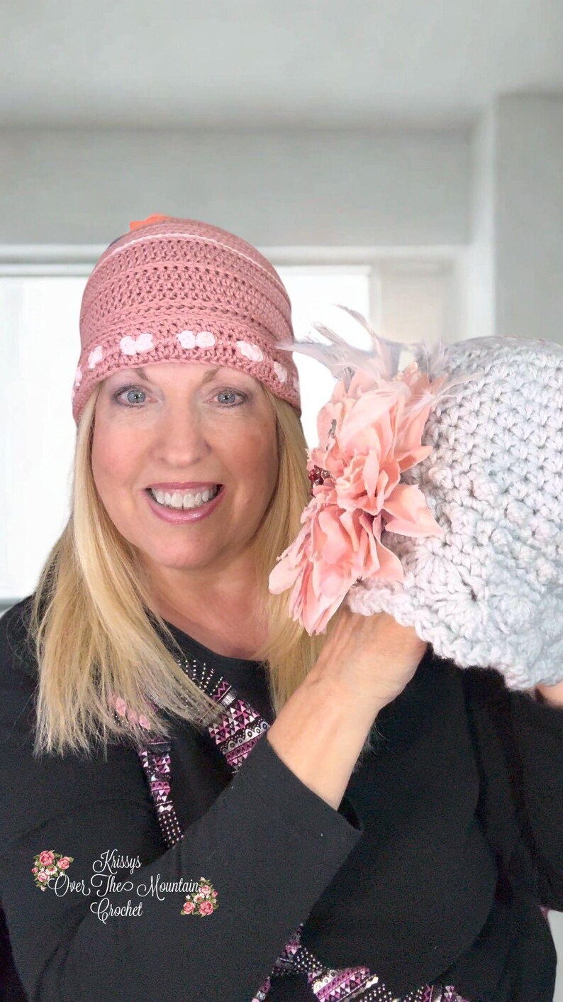 Heart Stitch Chemo Cap Crochet Pattern - Soft Close Fitting Hat for ...
