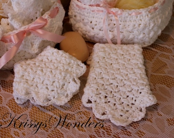 Fancy Cluster Washcloth Crochet Pattern - Lace Dishcloth - Touch of Downton Abbey - Lace Crochet Pattern - Cottage Chic