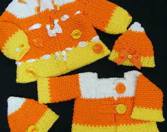 Crochet Hat Patterns Baby Sweater Crochet Pattern Candy Corn Hat Infant Crochet Pattern - No. 68