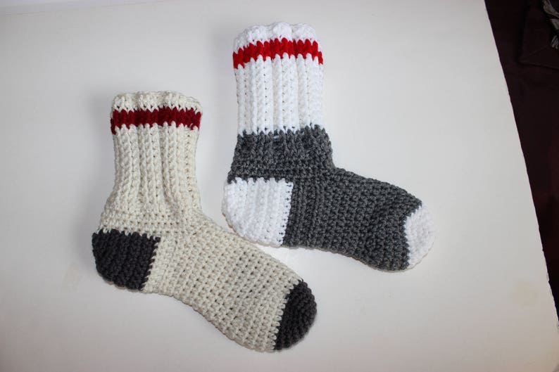 Mens Lumberjack Slipper Sock Crochet Pattern Sock Pattern Etsy