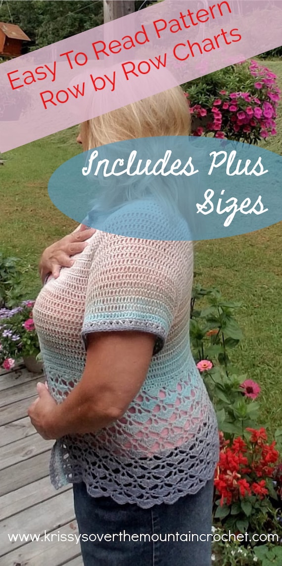 Sweater Cardigan Crochet Pattern Morning on the Beach Womens Fall Spring Fashion Xs Thru Plus Video Support Easy to Read Pattern Etsy UK