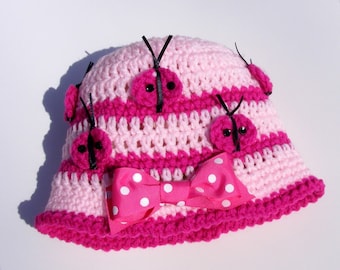Ladybug Crochet Hat Pattern - No Applique Needed - Fun Hat for Children - 3D Crochet Around Posts - Dress Up For Children - Back To School