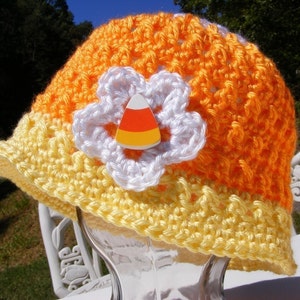 Candy Corn Crochet Hat Pattern: Newborn to Adult Small (PDF Pattern)