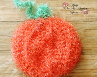 Crochet Pumpkin Dish & Pot Scrubby Pattern - Kitchen Cleaning Solution - Country Home - Farmhouse Style - Fall Decor - Autumn Thanksgiving