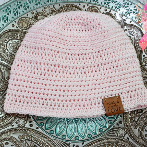 Simple Ridged Chemo Cap Crochet Pattern - Easy - Soft Lion Brand Coboo Yarn - Video Support - Chemo Hat - Chemo Beanie - Warm Toque - Cancer