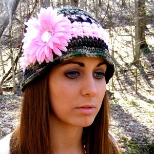 Crochet Hat Pattern Camo and Pink Bucket Hat 12mo Adult - Etsy