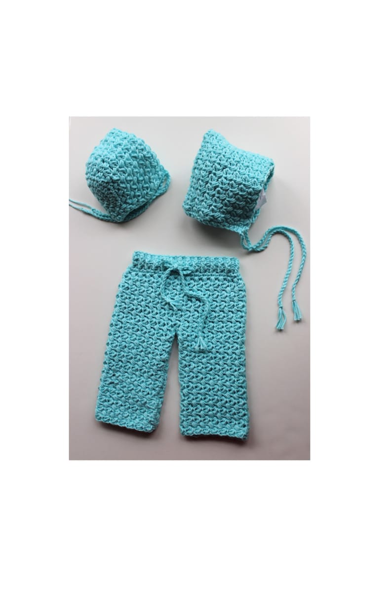 Pixie Hat Crochet Pants Pattern Lil Boy Blue preemie NB 3 mo KrissysWonders Crochet Hat Pattern Bonnet