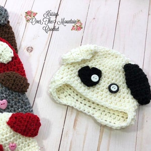 Preemie Puppy Dog Hat Crochet Pattern 4 tailles Micro Preemie Preemie Nouveau-né 0-3 mois. Tutoriel photo Comment embellir Facile image 10
