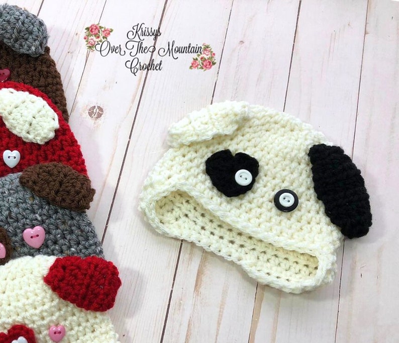 Preemie Puppy Dog Hat Crochet Pattern 4 tailles Micro Preemie Preemie Nouveau-né 0-3 mois. Tutoriel photo Comment embellir Facile image 10