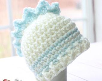 Preemie Crochet Hat with Dinosaur Spikes - Micro Preeme & Newborn Sizes - Easy   Fast Whimsical NICU Donation Hat