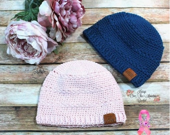 Chemo Cap Crochet Pattern - Soft Beanie Toque Hat For Chemo Patient or Alopecia Victims - Cancer Challenge Hat - Comfort Gift