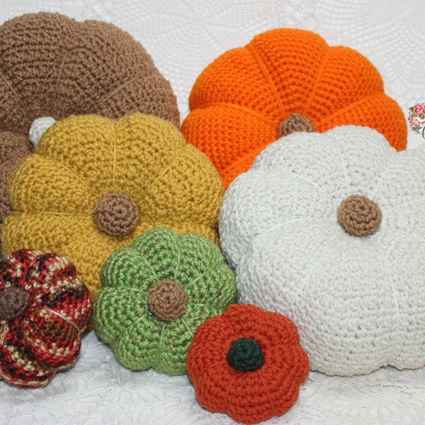 Big Crochet Pumpkin Pattern - Pumpkin Tower - Chart - Photo Tutorial - 3 Sizes - KrissysOverTheMountainCrochet