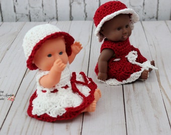 7" Doll Dress & Hat Crochet Pattern: Shell Stitch Outfit (PDF Pattern)