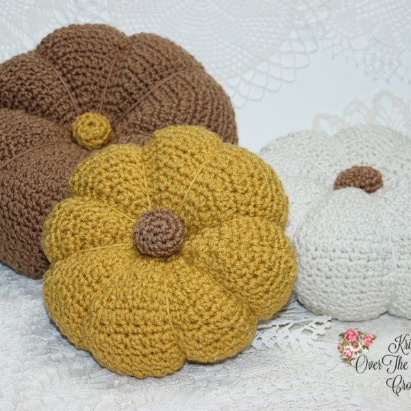 3 Big Crochet Pumpkin Pattern - Super Large Really Large and Large Photo Tutorial For Pumpkin Tower - KrissysOverTheMountainCrochet