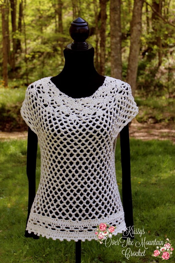 S ML XL Plus Maternity Instruction Casual Summer Spring Fall Fashion Lacey Beach Swimsuit Cover Up Lace Tunic Dress Crochet Pattern