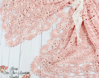 Lace Baby Blanket Crochet Pattern: Shell Stitch Afghan (PDF Pattern)
