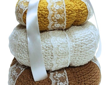Big Crochet Pumpkin Pattern - Pumpkin Tower - Chart - Photo Tutorial - 3 Sizes - KrissysOverTheMountainCrochet